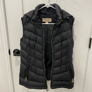 Michael Kors Black Vest with removable hood